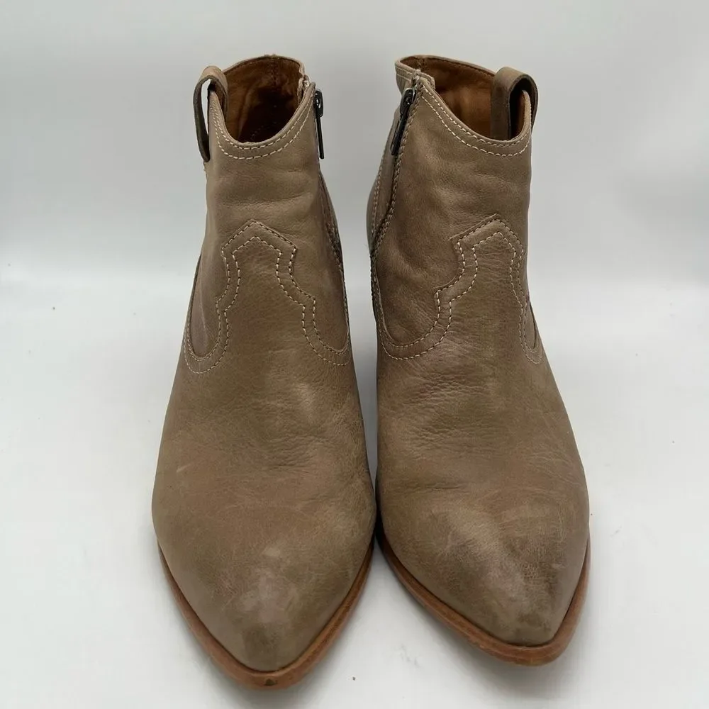 Frye Renia Leather Ankle Boots in Ash Size 10